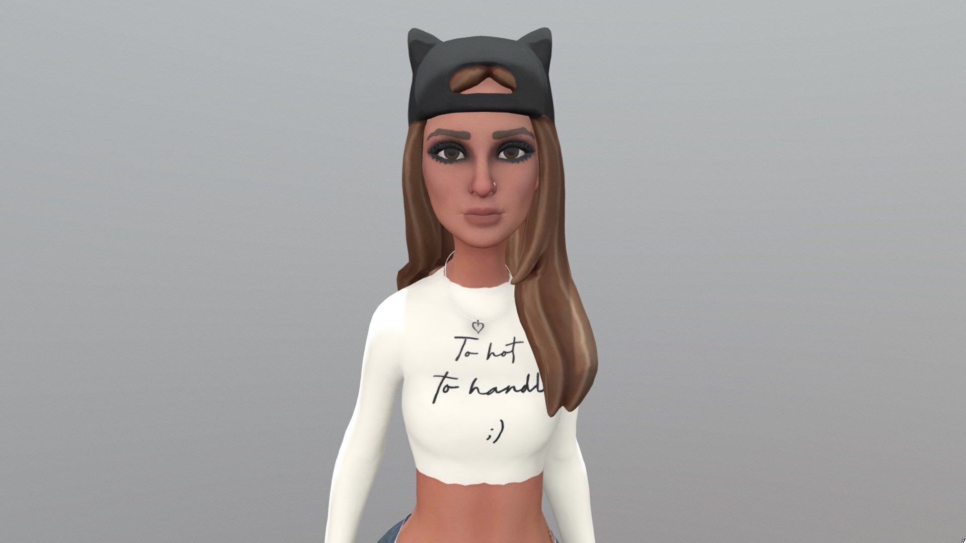 Female character animated 3D model_3