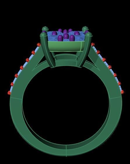 Diamond Ring 028 3D print model_6