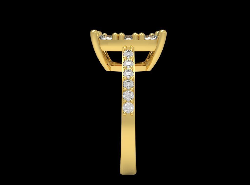 Diamond Ring 028 3D print model_2