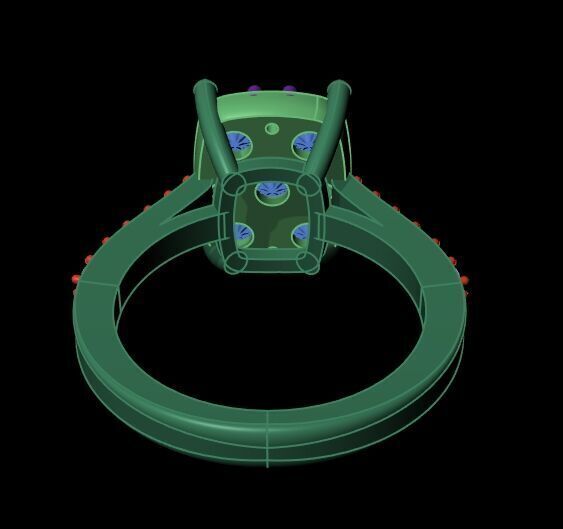Diamond Ring 028 3D print model_7