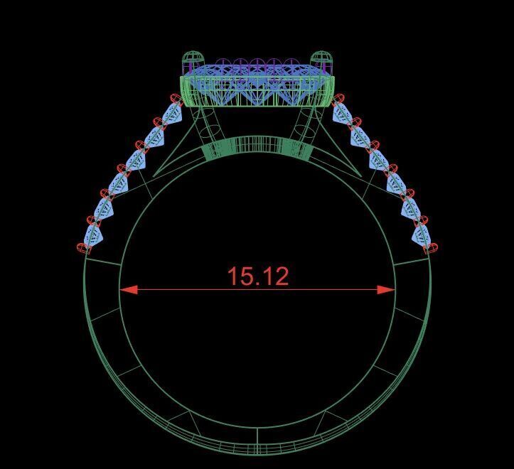 Diamond Ring 028 3D print model_10