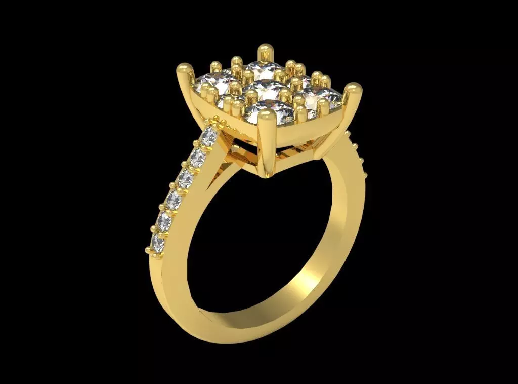 Diamond Ring 028 3D print model_0