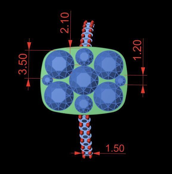 Diamond Ring 028 3D print model_11