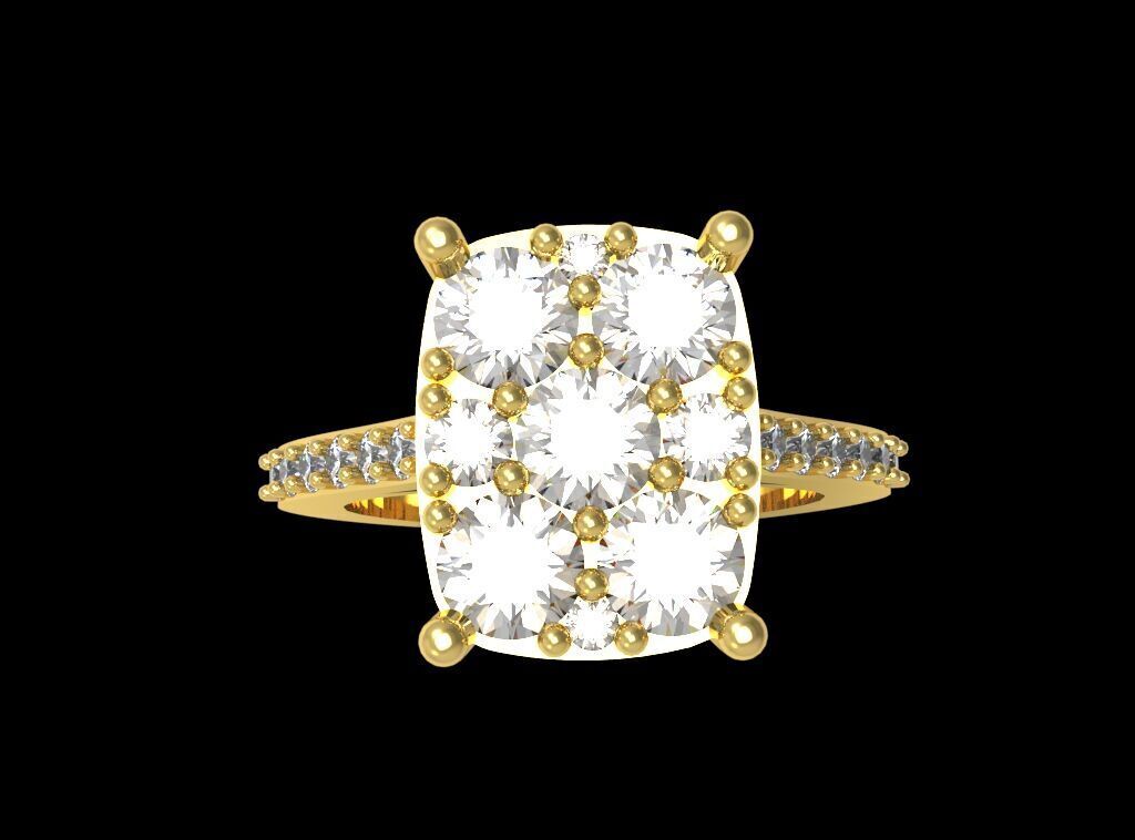 Diamond Ring 028 3D print model_3