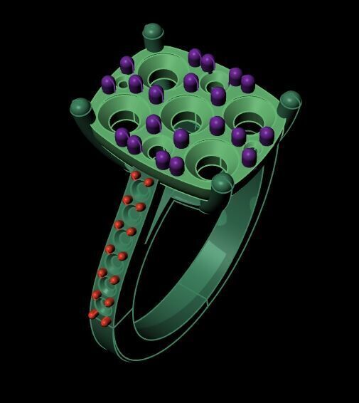 Diamond Ring 028 3D print model_12