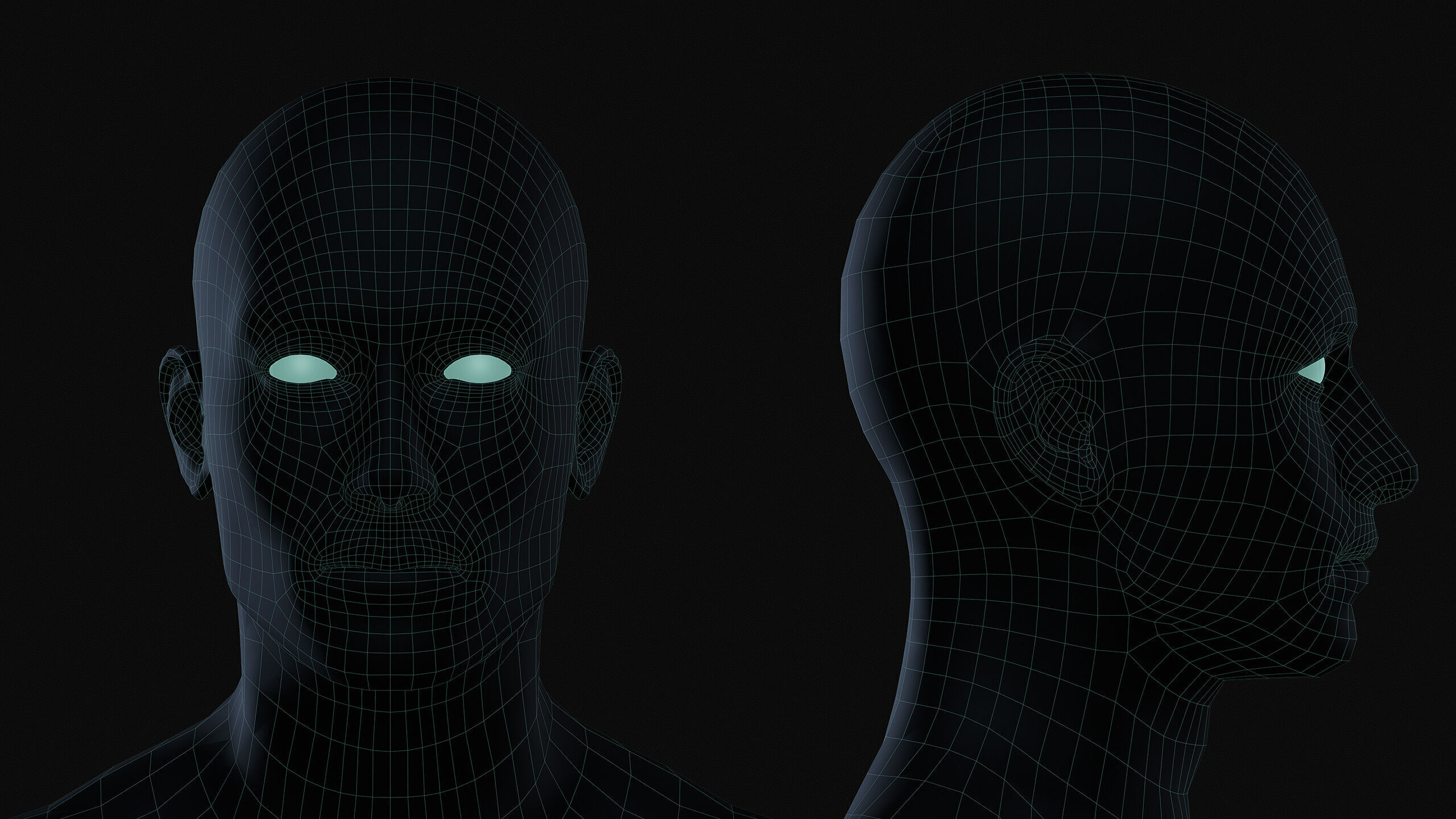 Realistic Athletic Man Body Base Mesh Low-poly 3D model_7