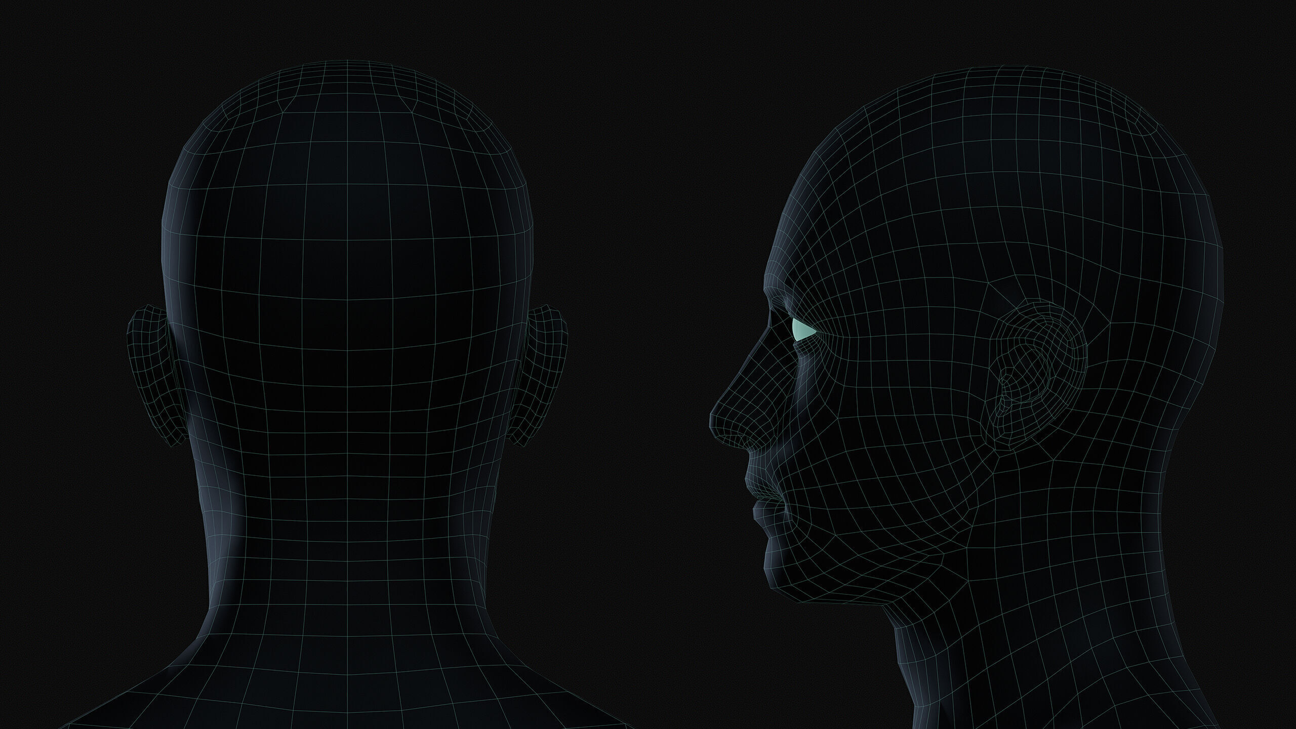 Realistic Athletic Man Body Base Mesh Low-poly 3D model_9