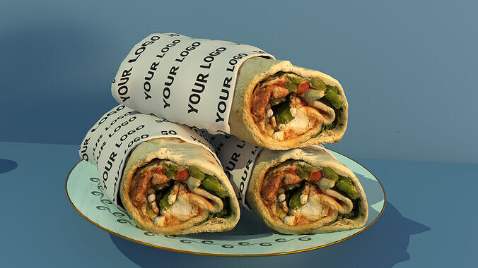 Realistic Shawarma Wrap 3D Model 3D model 4