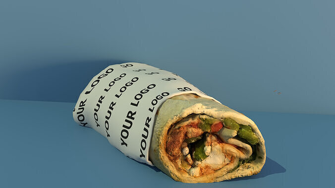 Realistic Shawarma Wrap 3D Model 3D model 2