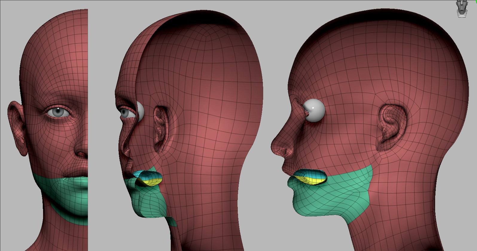 Realistic Female Body Base Mesh Low-poly 3D model_15