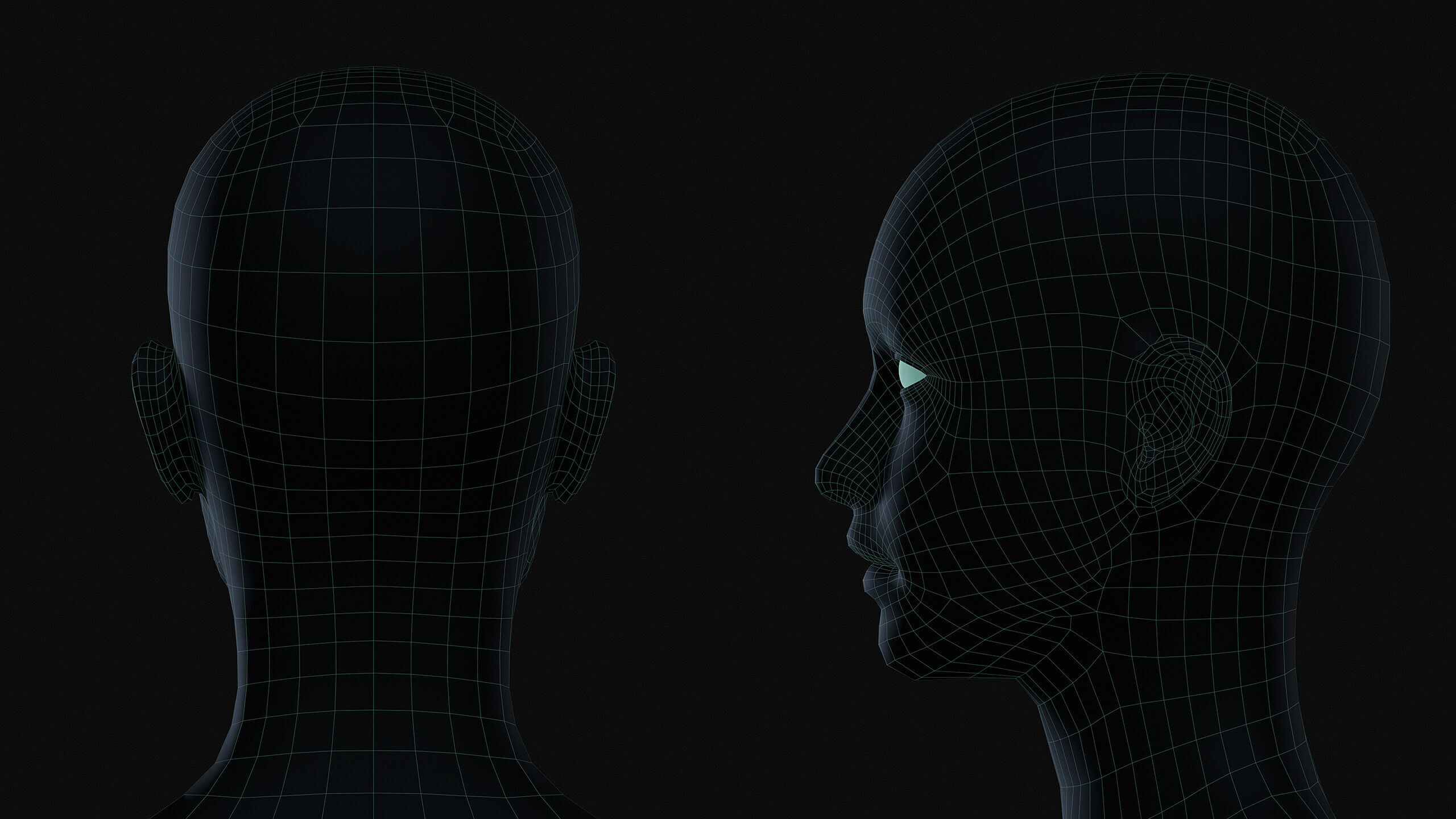 Realistic Female Body Base Mesh Low-poly 3D model_9