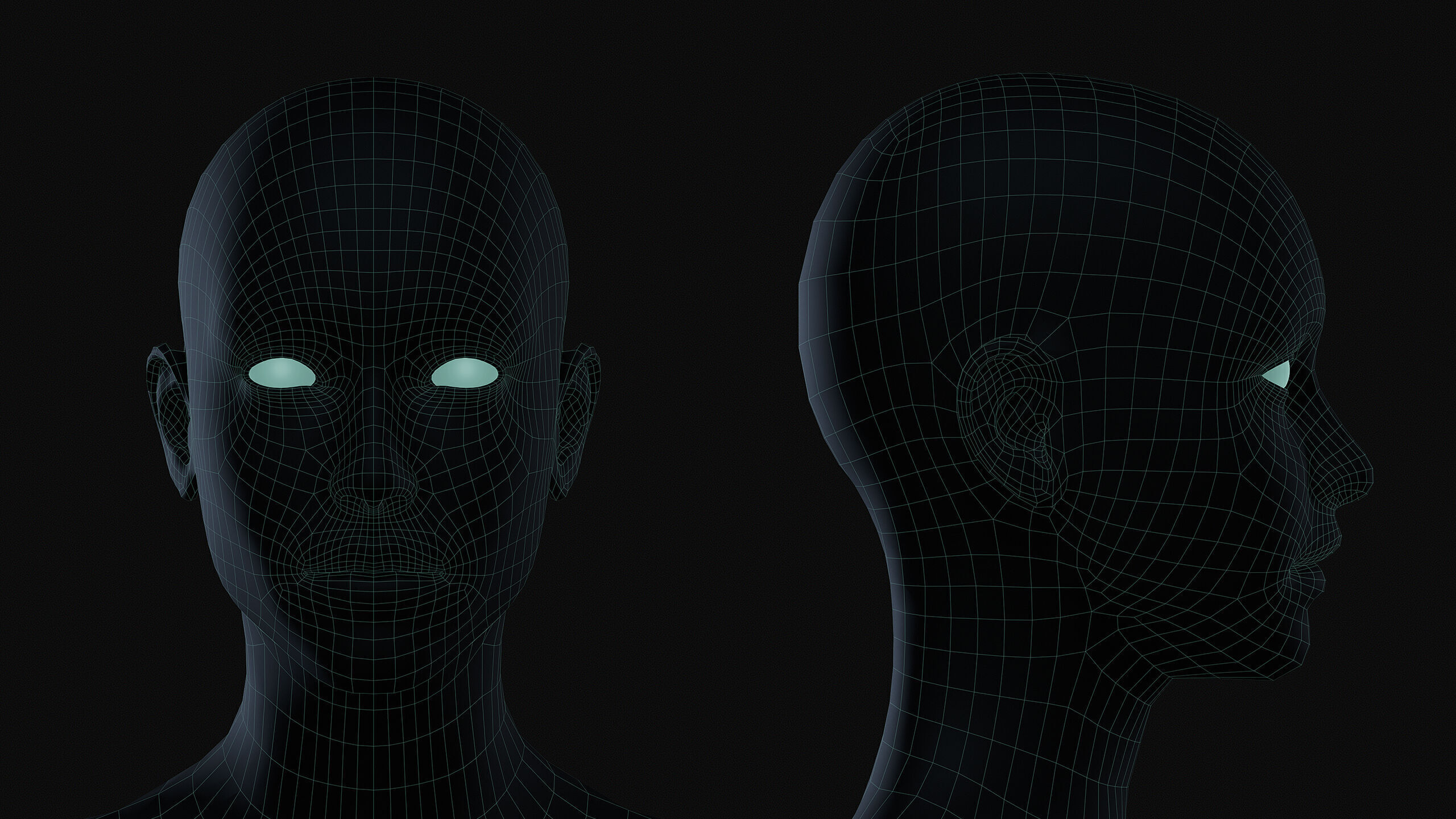 Realistic Female Body Base Mesh Low-poly 3D model_7