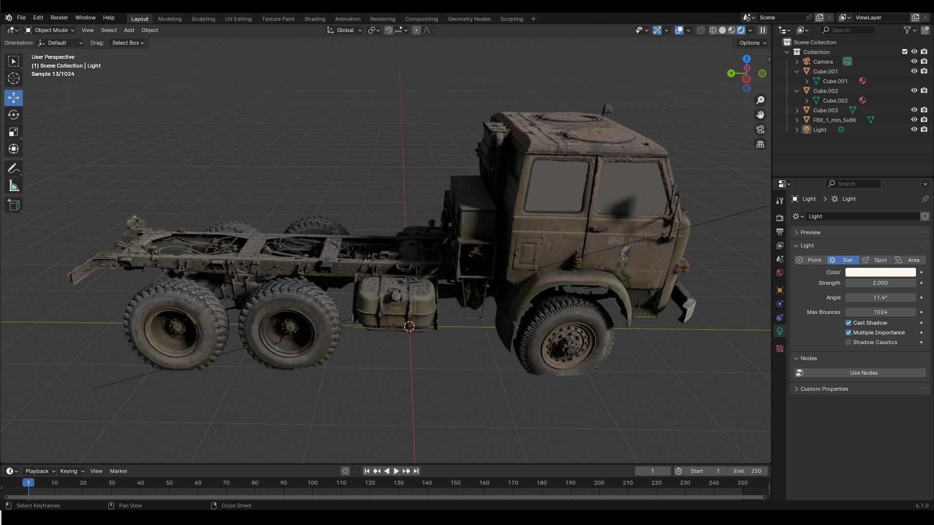 Star 266 Polish off-road truck 3D model_11