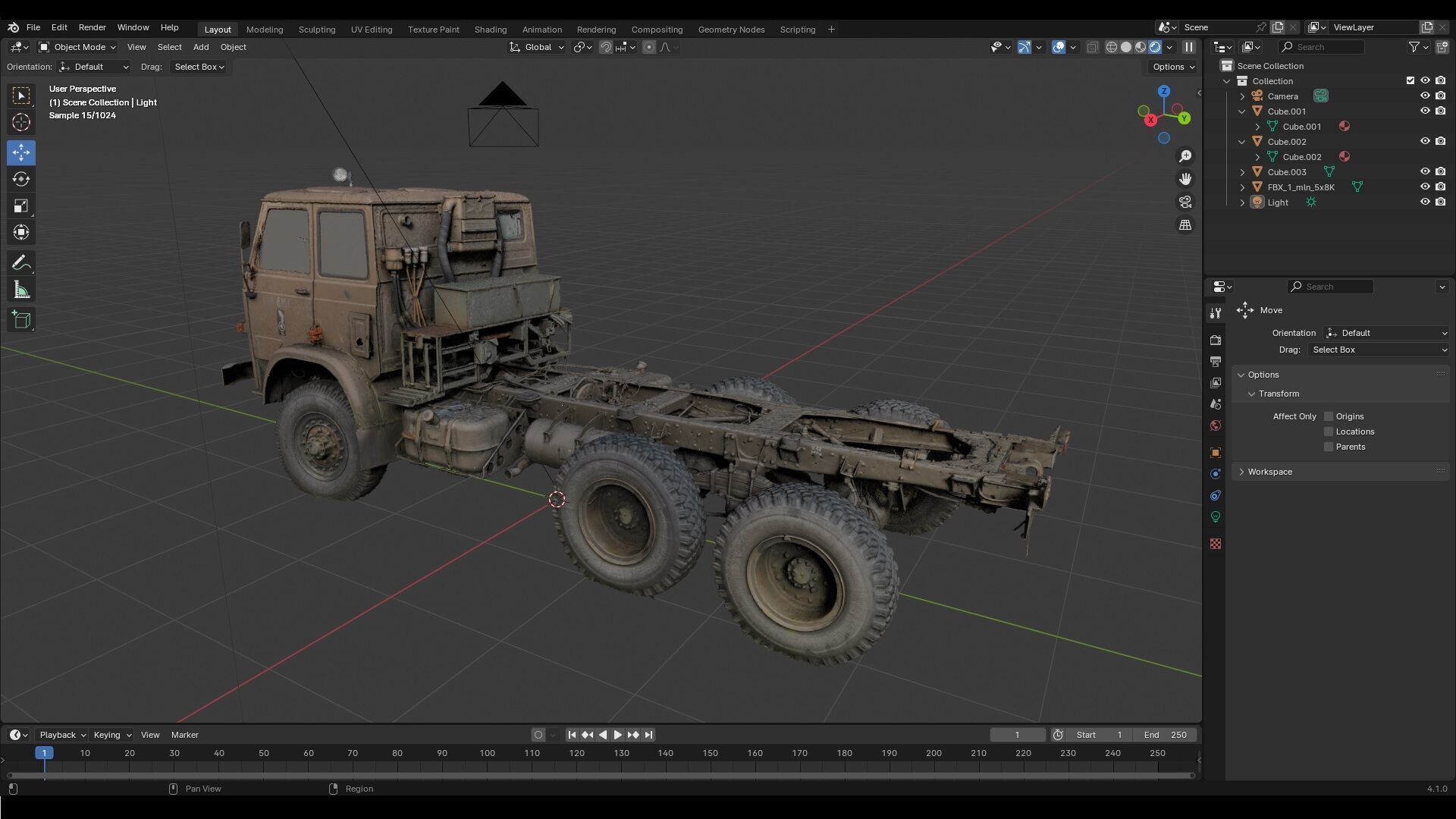 Star 266 Polish off-road truck 3D model_10