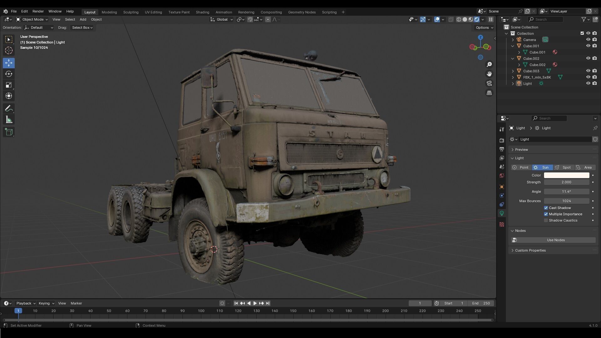 Star 266 Polish off-road truck 3D model_9