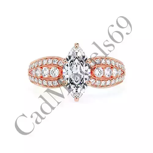 Engagement Ring45 3DM Model with 28 IMAGES and 7 VIDEOS 3D print model