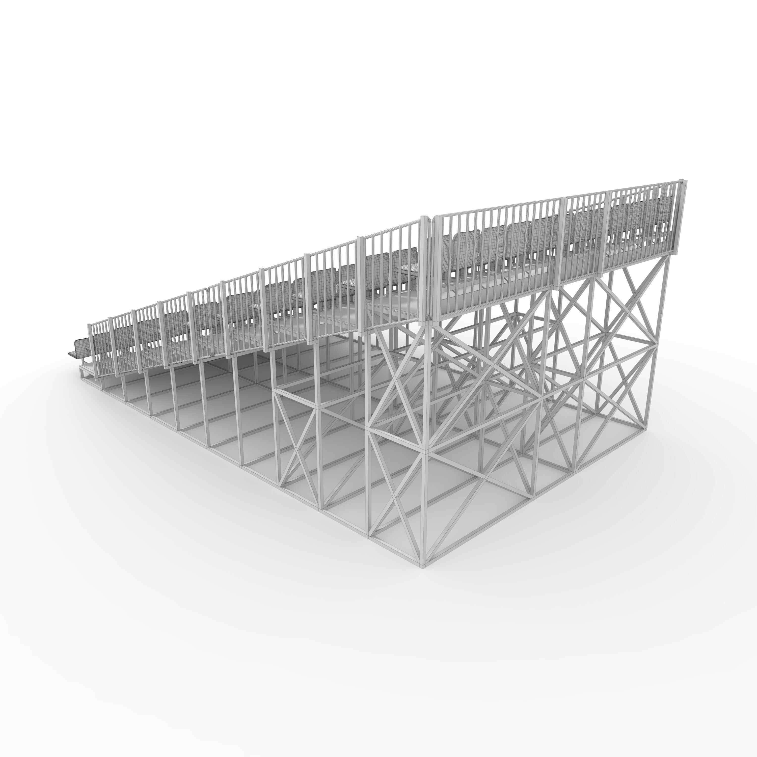 Bleachers 6 3D model_7