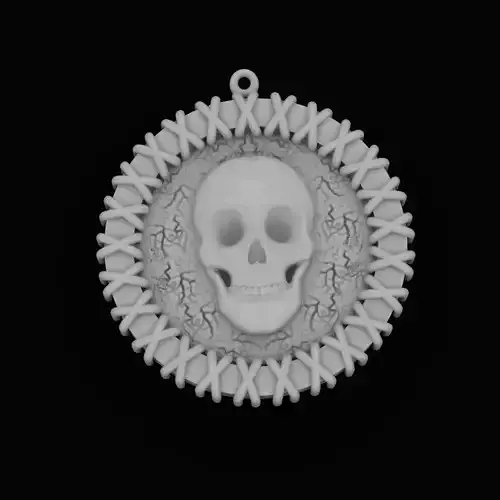 KAFATASI KOLYE 3DM STL OBJ FBX 3D BASKI MODELI 3D BASKI MODELI