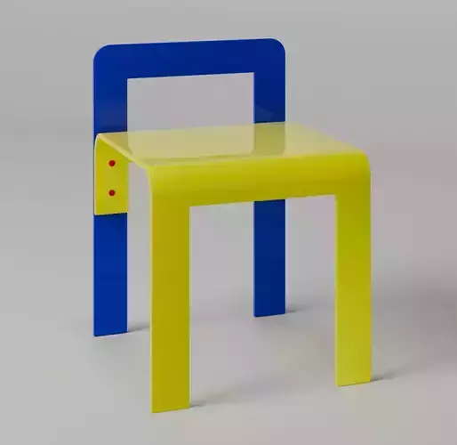 BLOC chair by OHM 3D model
