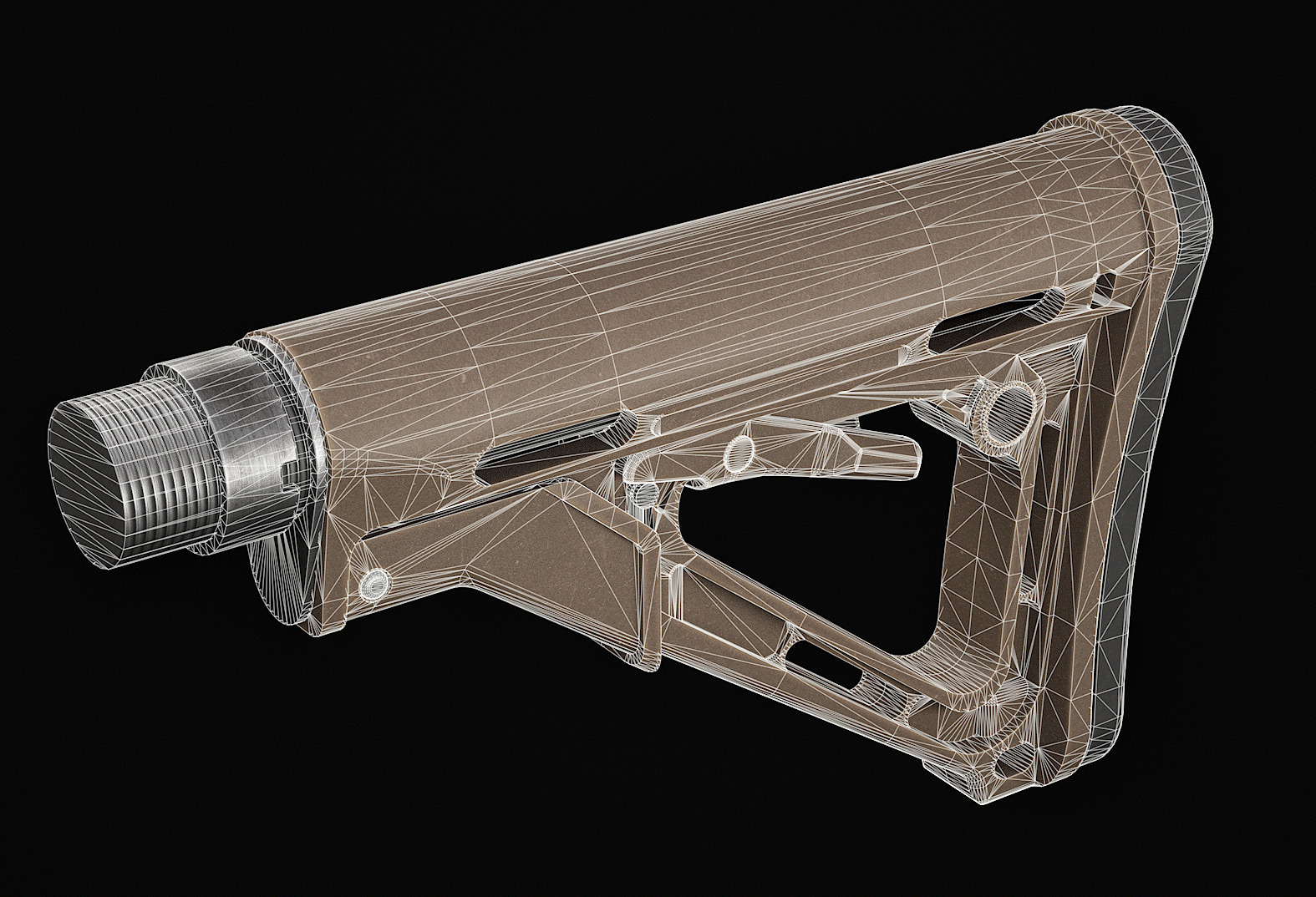 ButtStock Low-poly 3D model_7
