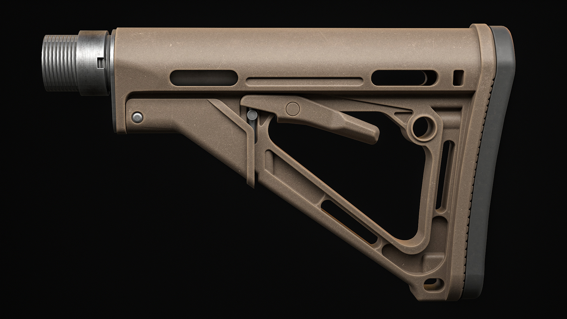 ButtStock Low-poly 3D model_1