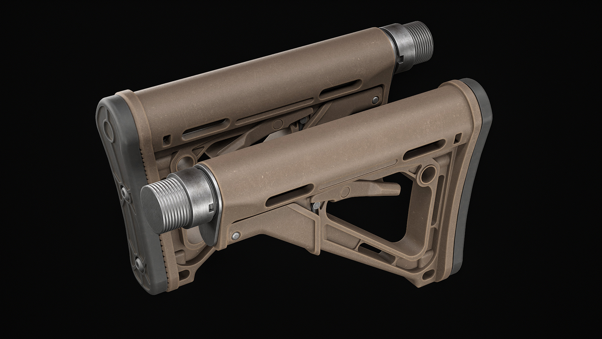 ButtStock Low-poly 3D model_2