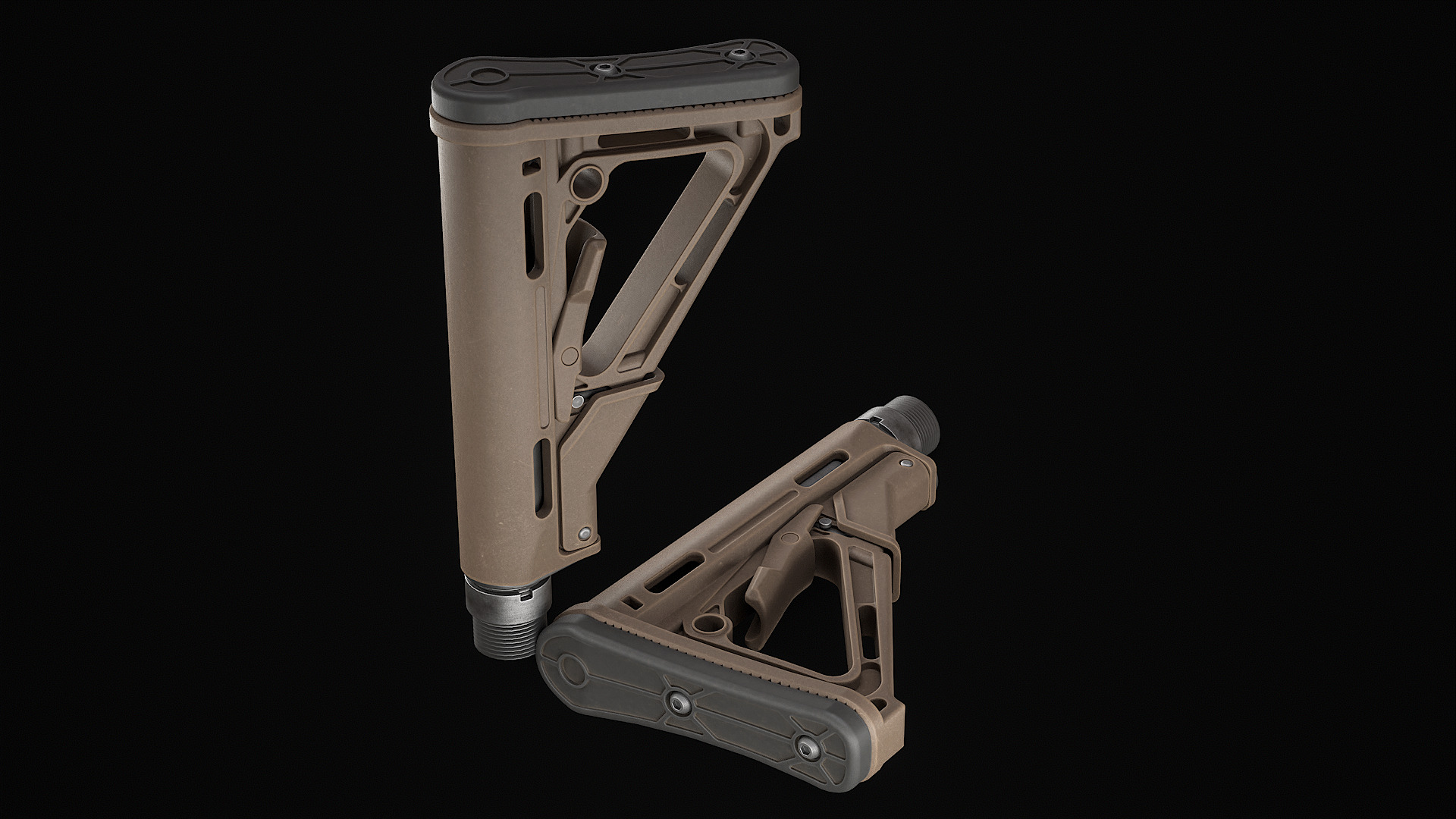 ButtStock Low-poly 3D model_6