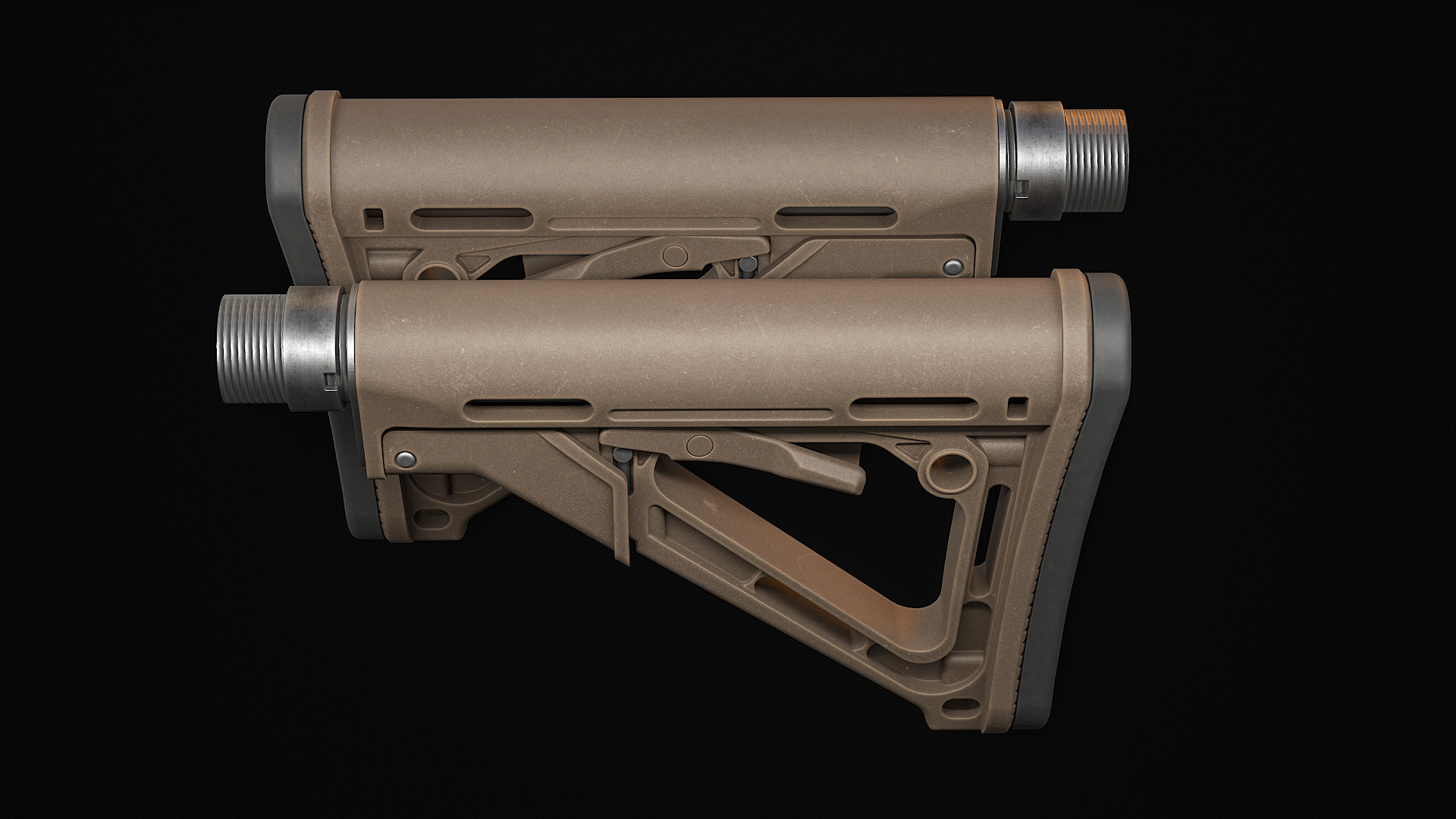 ButtStock Low-poly 3D model_4