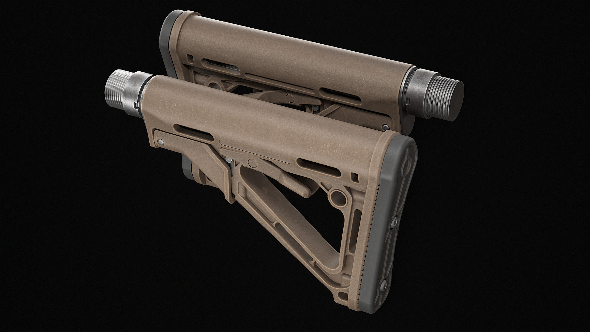 ButtStock Low-poly 3D model_5
