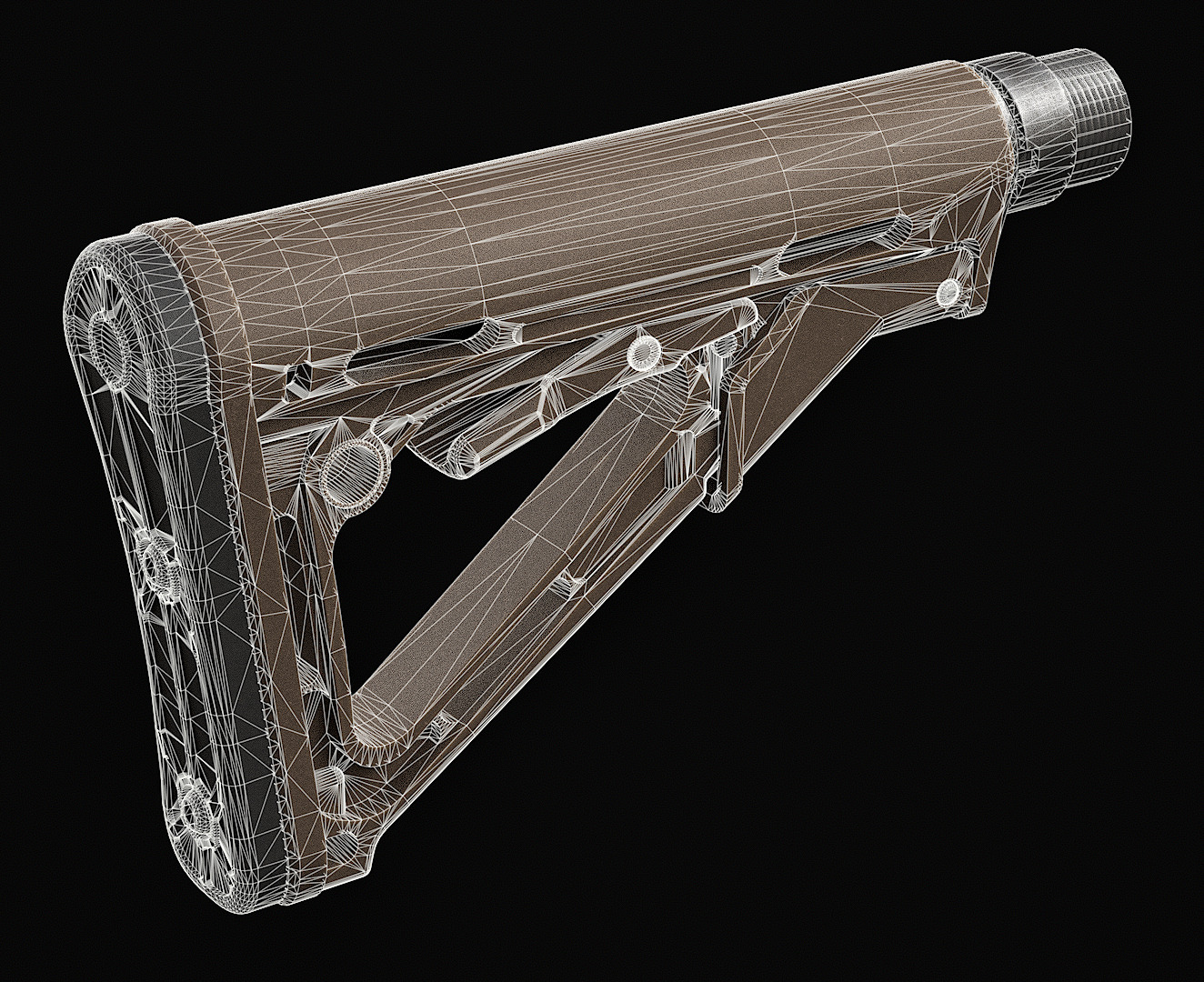 ButtStock Low-poly 3D model_8