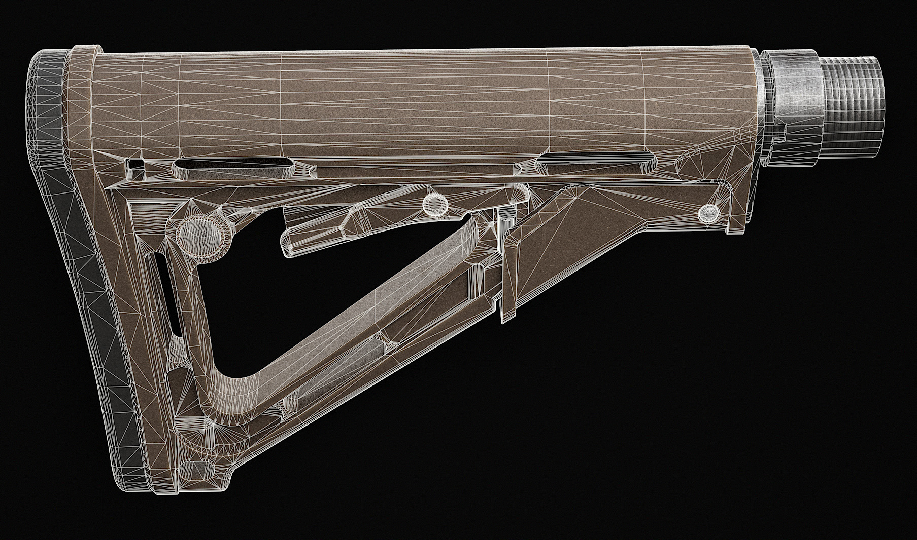 ButtStock Low-poly 3D model_9