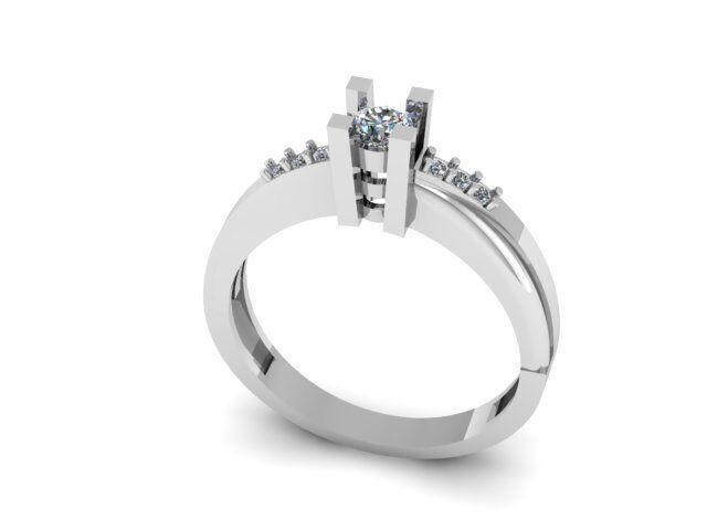 new wedding ring for daimonds 3D print model_4