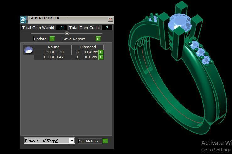 new wedding ring for daimonds 3D print model_19