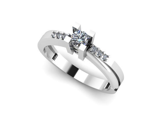 new wedding ring for daimonds 3D print model_10