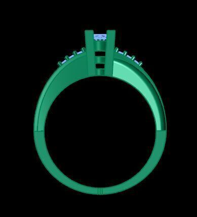 new wedding ring for daimonds 3D print model_14