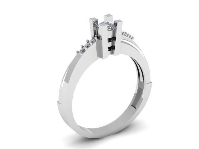 new wedding ring for daimonds 3D print model_7