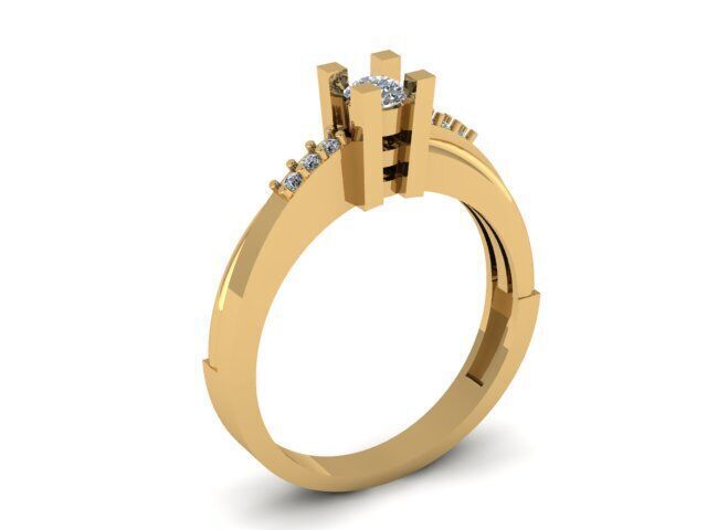 new wedding ring for daimonds 3D print model_6