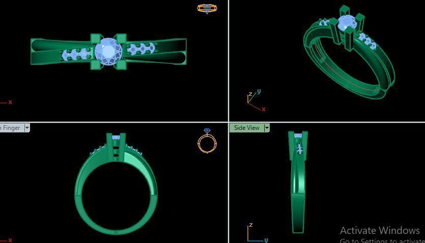 new wedding ring for daimonds 3D print model_16