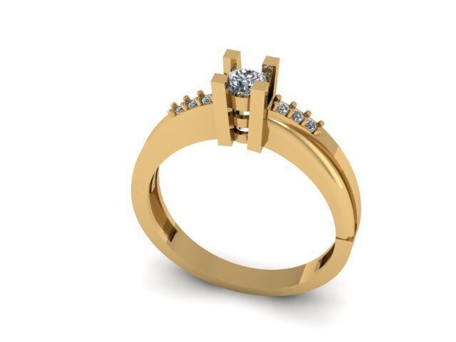 new wedding ring for daimonds 3D print model_3