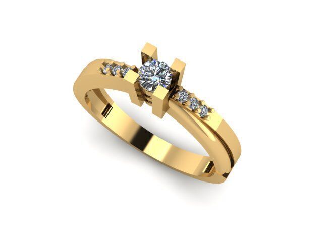 new wedding ring for daimonds 3D print model_9