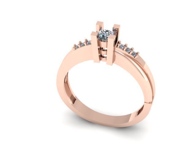 new wedding ring for daimonds 3D print model_5