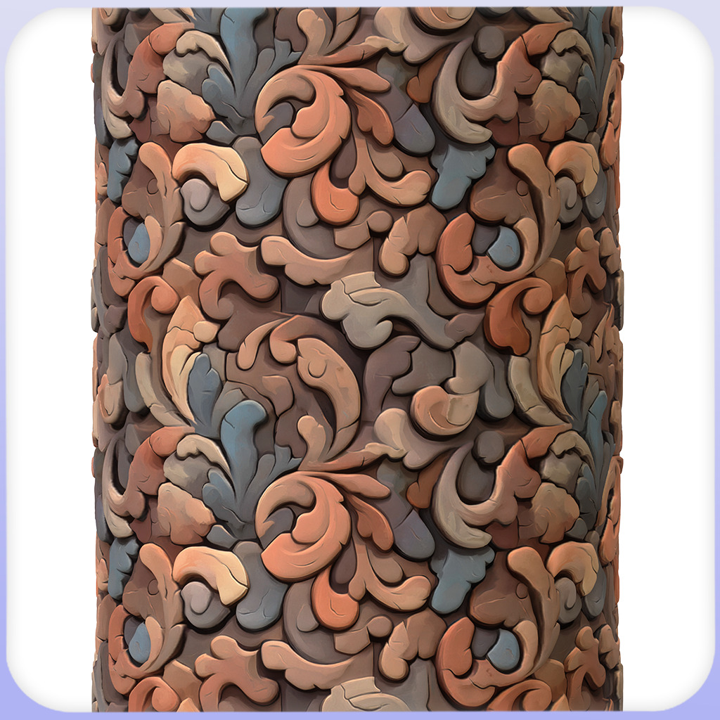 Stylized Ornaments Seamless Texture Texture_3