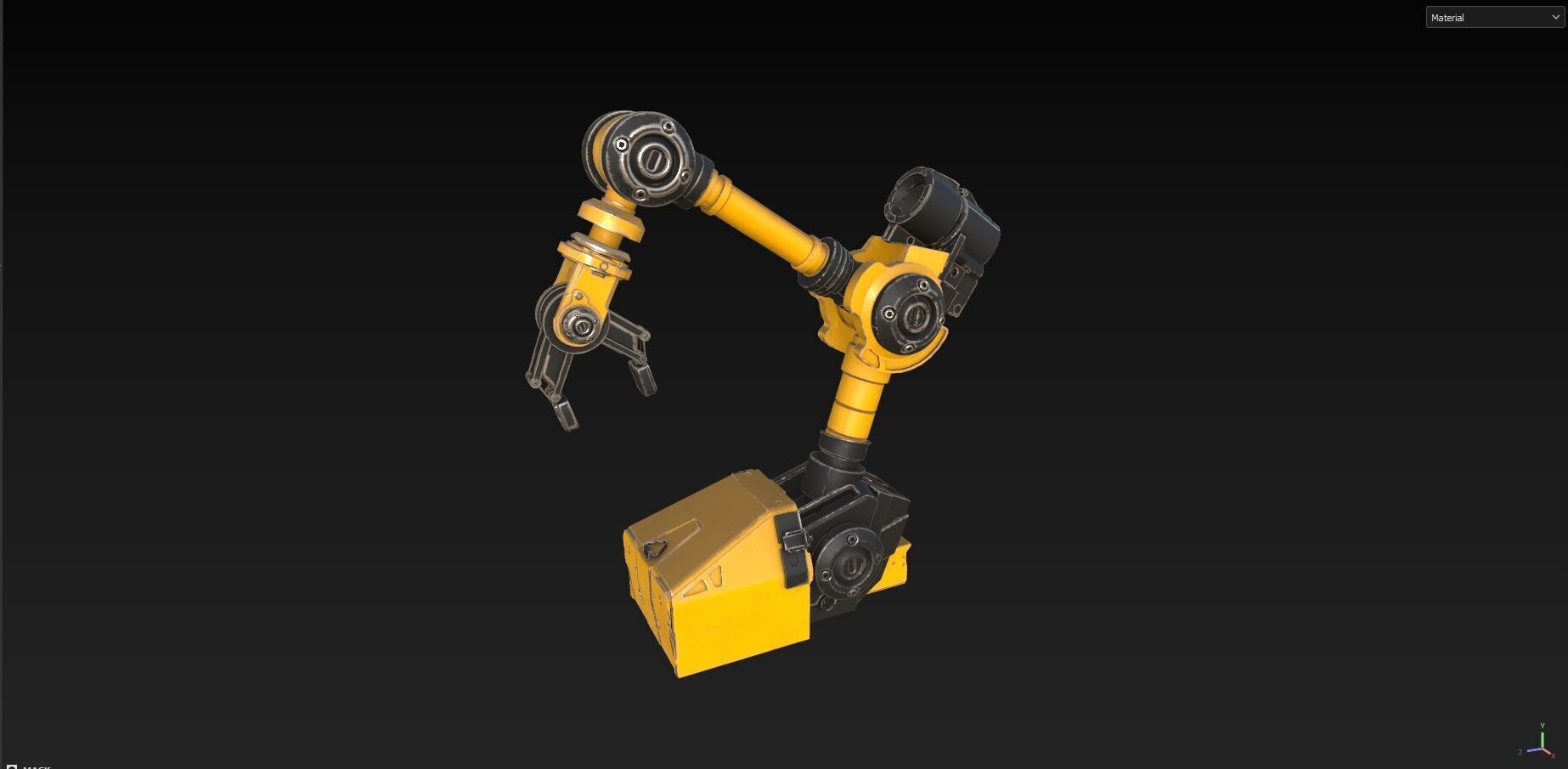 Industrial Robot Arms Pack Of 3  -Textured 3D model_23