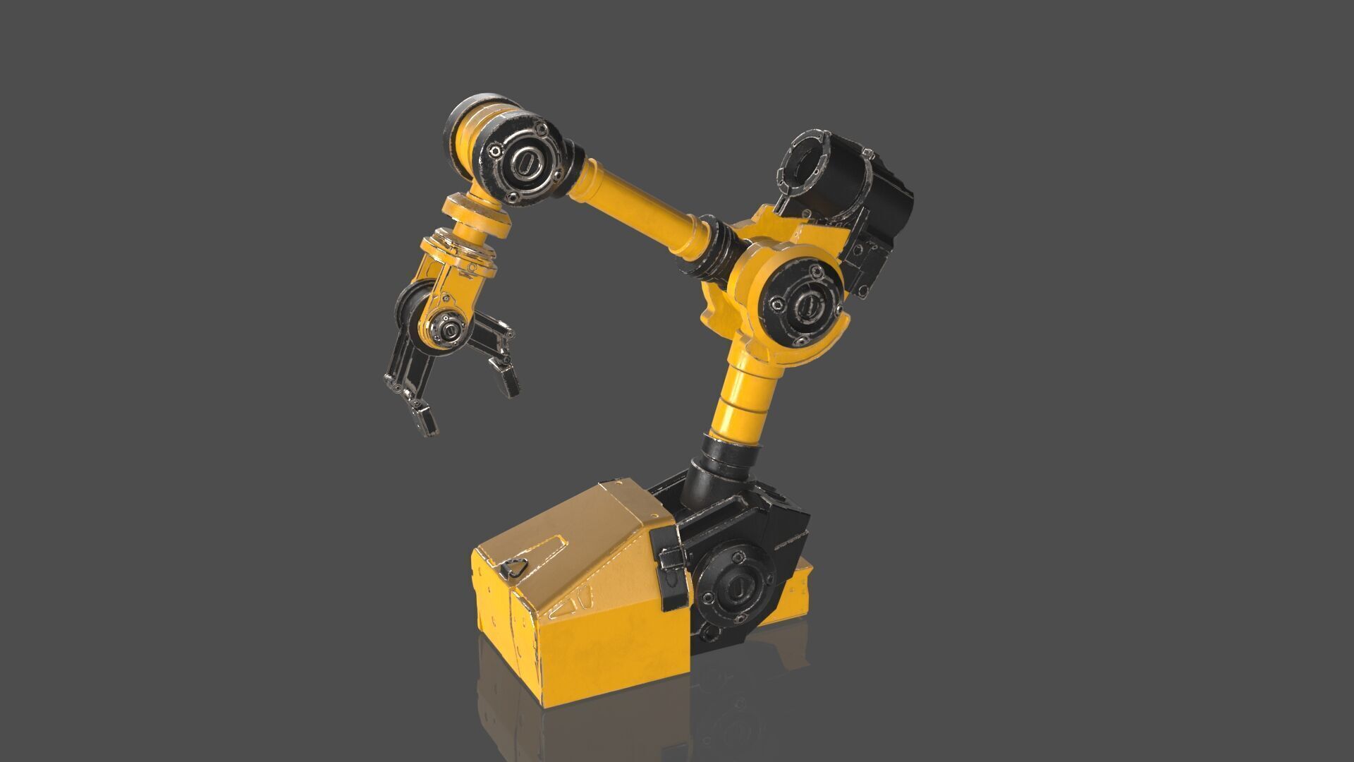 Industrial Robot Arms Pack Of 3  -Textured 3D model_5