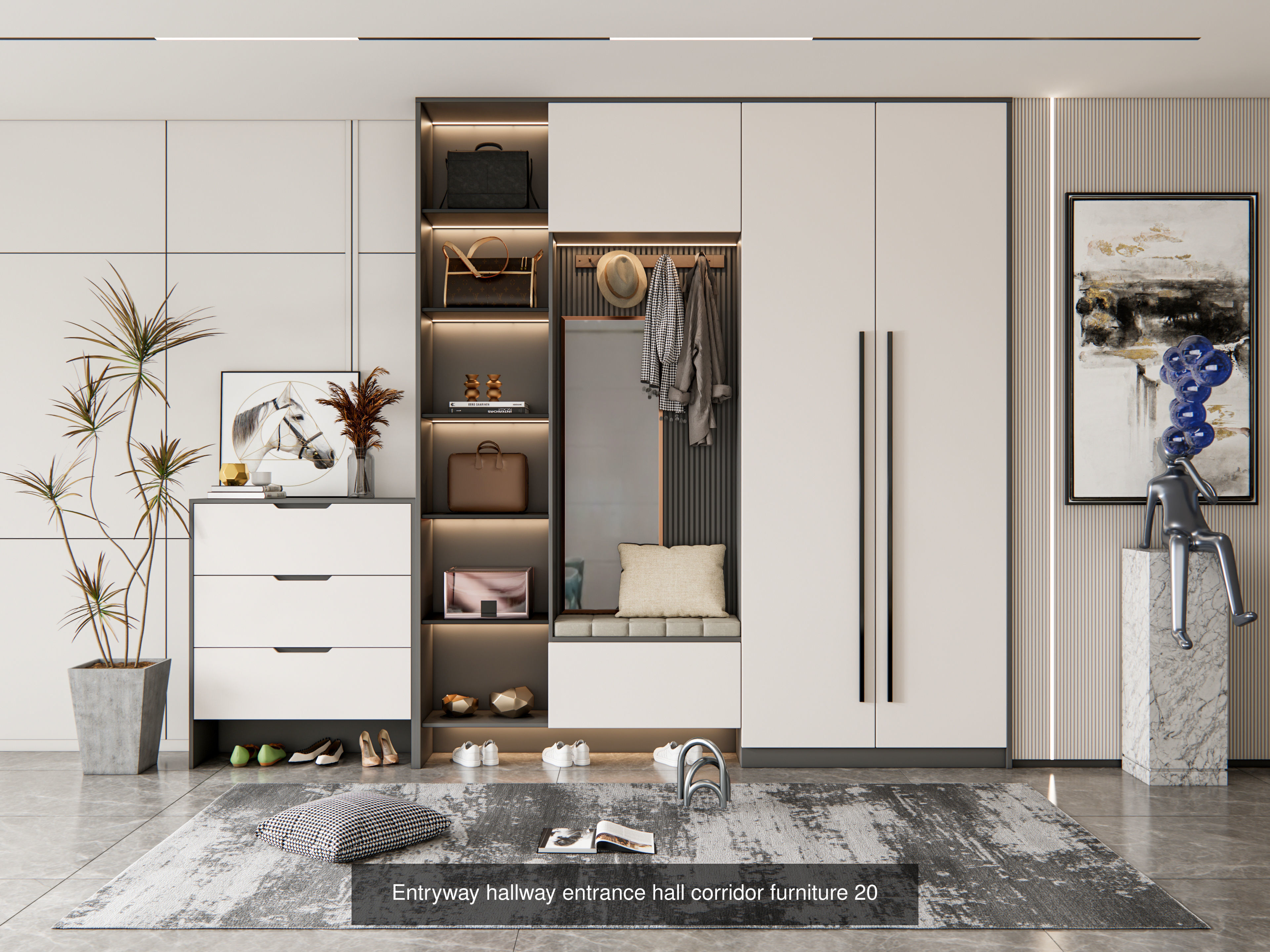 Entryway Hallway  Entrance Furniture Collection No 2 of 16 scene _12