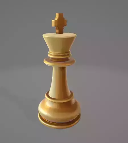 Royal King Chess Piece - Highly Detailed for Games and Design