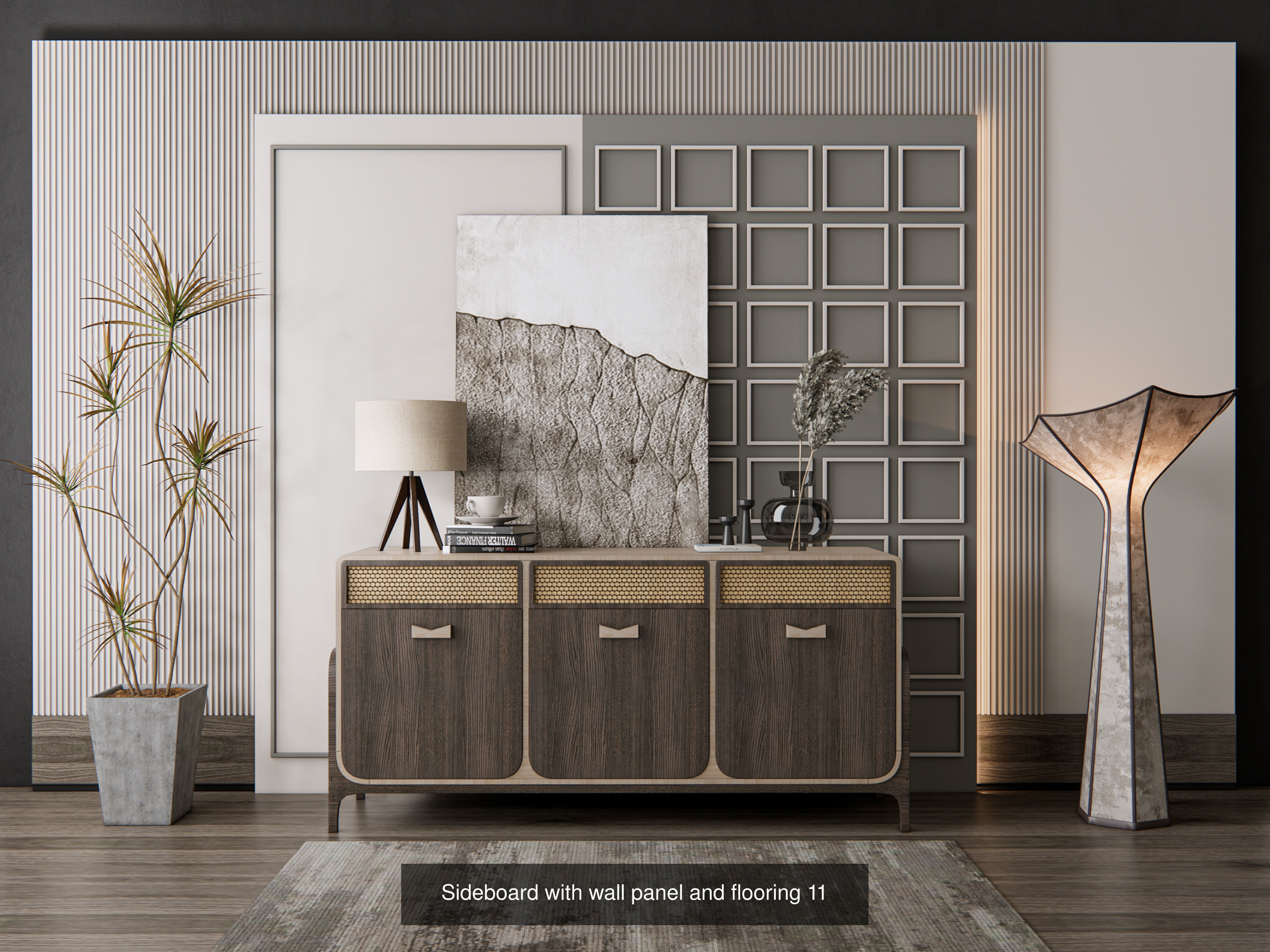 Sideboards paired with wall panel Collection No 2 of 16 models _8