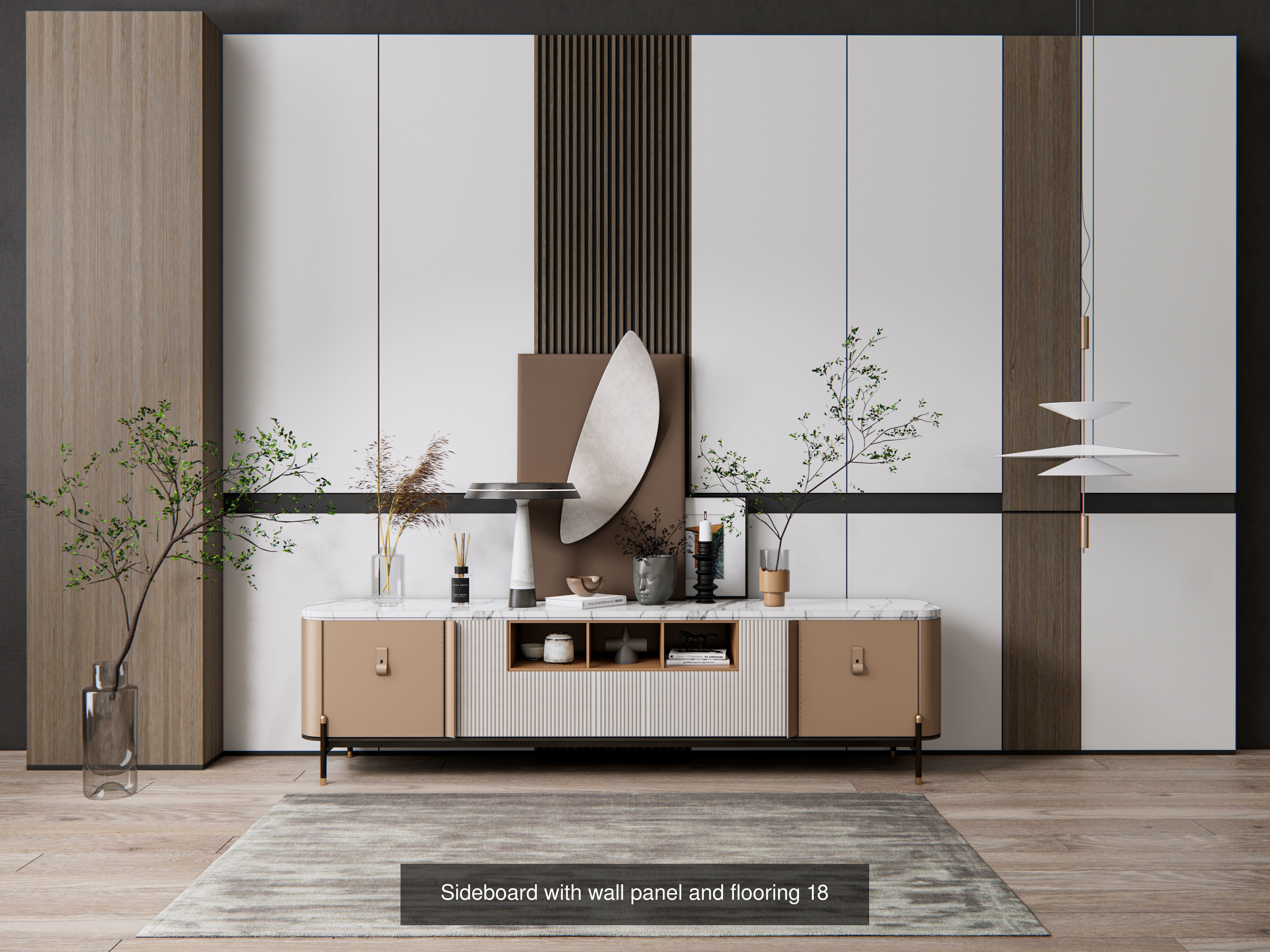 Sideboards paired with wall panel Collection No 2 of 16 models _13