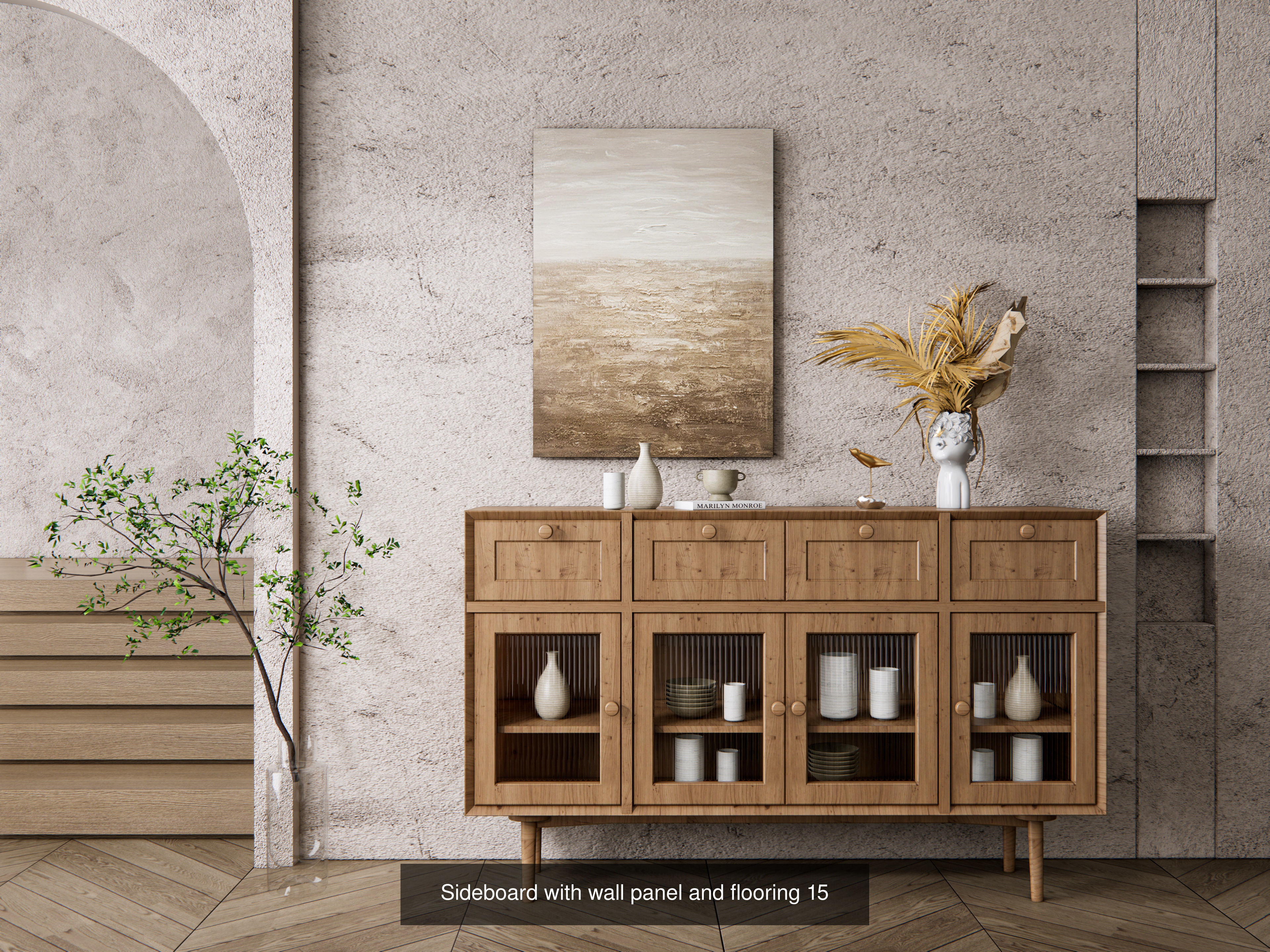 Sideboards paired with wall panel Collection No 2 of 16 models _10