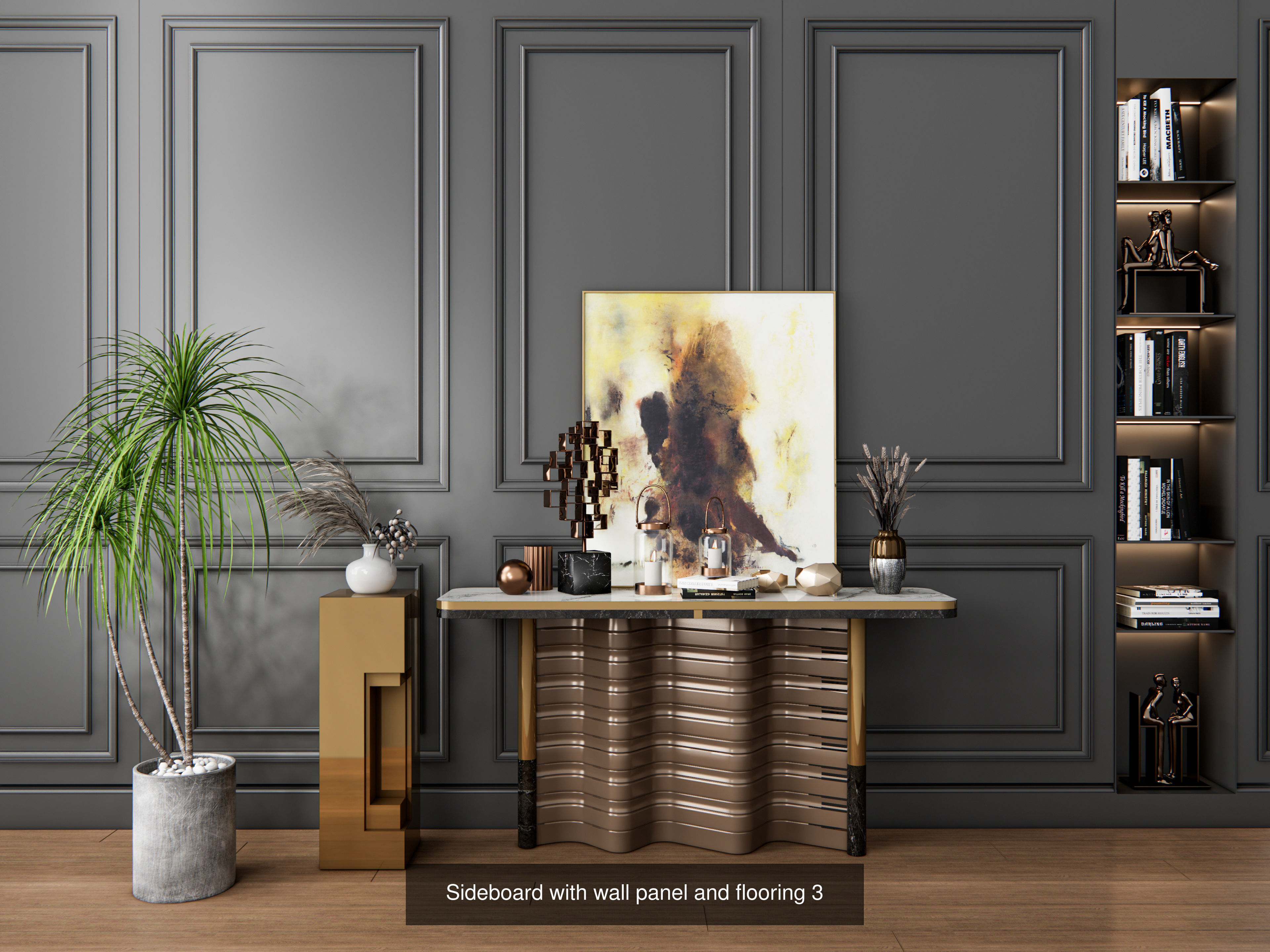 Sideboards paired with wall panel Collection No 2 of 16 models _2